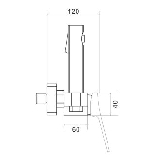 Гигиенический душ со смесителем Shevanik S6105G-1 золотой сатин